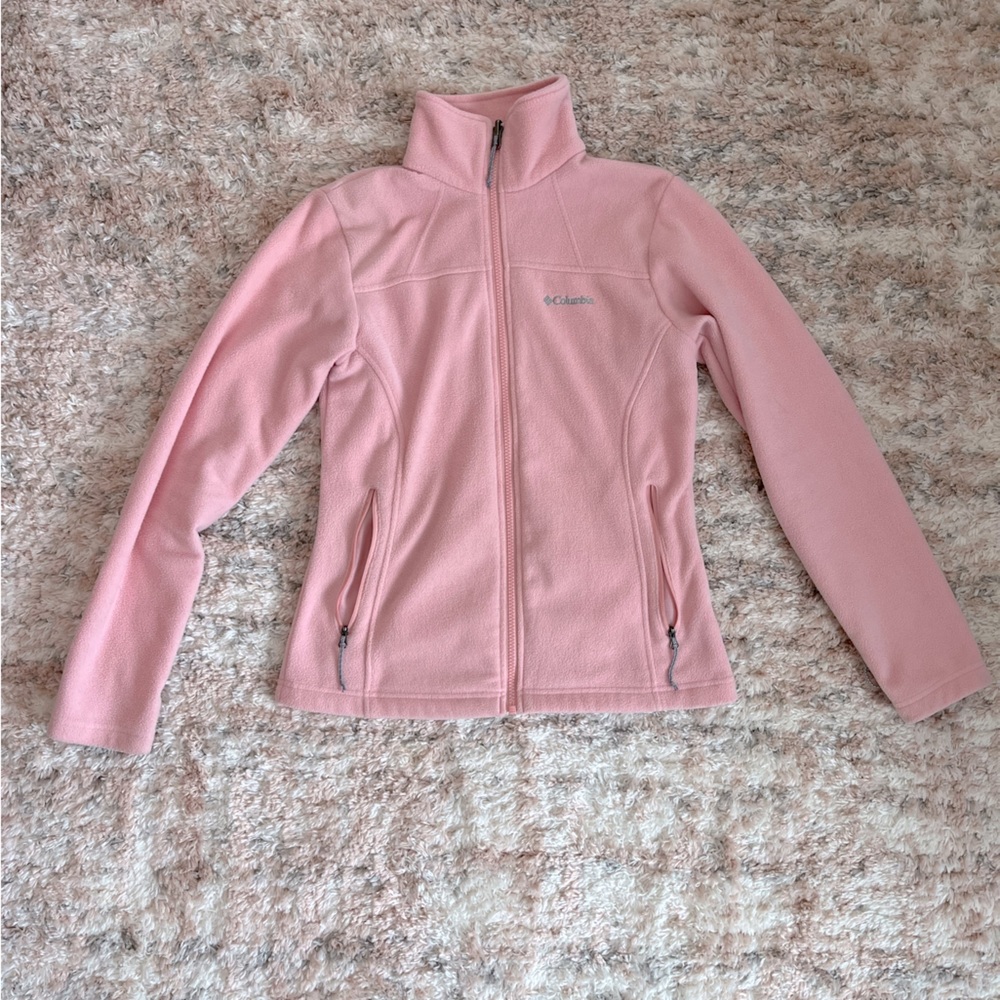 Columbia Fleece Pink Zipper Jacket Size XS